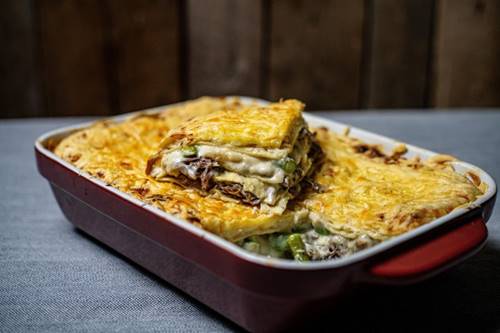 Lasagne à l’oie confite