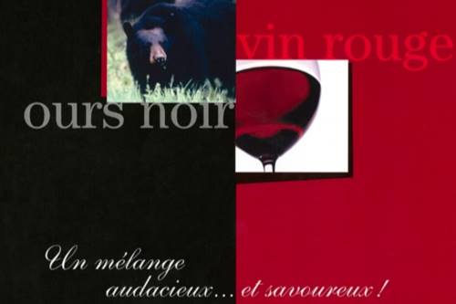 Livre de recettes ''Ours noir vin rouge, un mélange audacieux...et savoureux!''